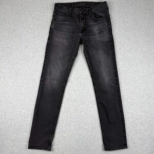 Silver Jeans‎ Mens 30x34 (Fits 30x32) Black Eddie Slim Straight 5 Pocket Stretch